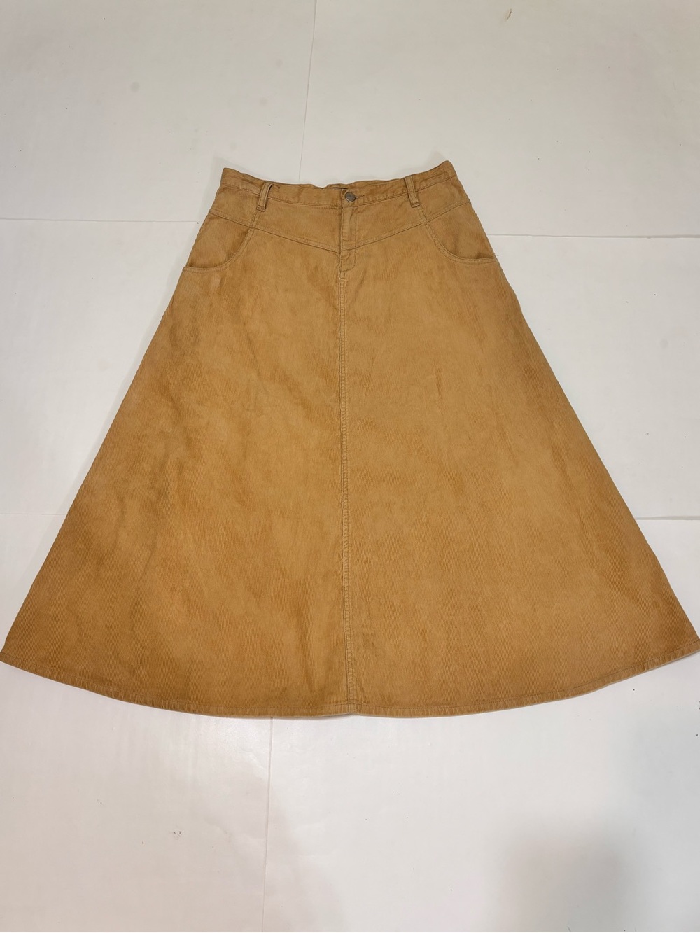 J. Crew Corduroy A-Line Skirt in Camel